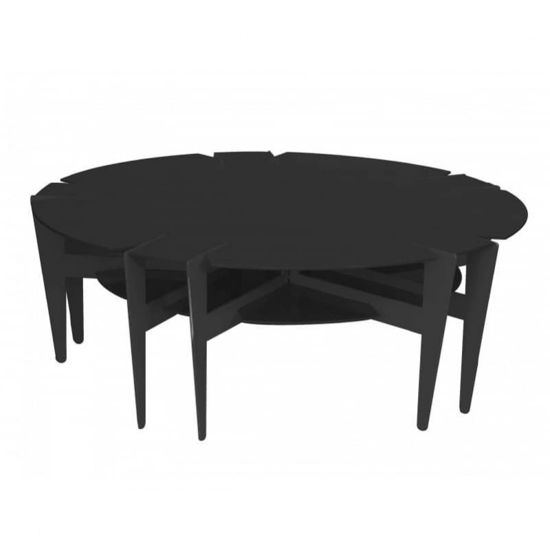 table basse ronde design en métal 100cm